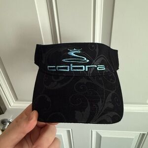 BNWT Woman’s Cobra Golf Black Visor with Blue Logo